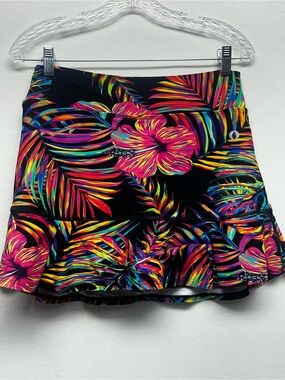 Athletic Tropical-Print Skort in Multicolor Donna Jo 2 equals size large